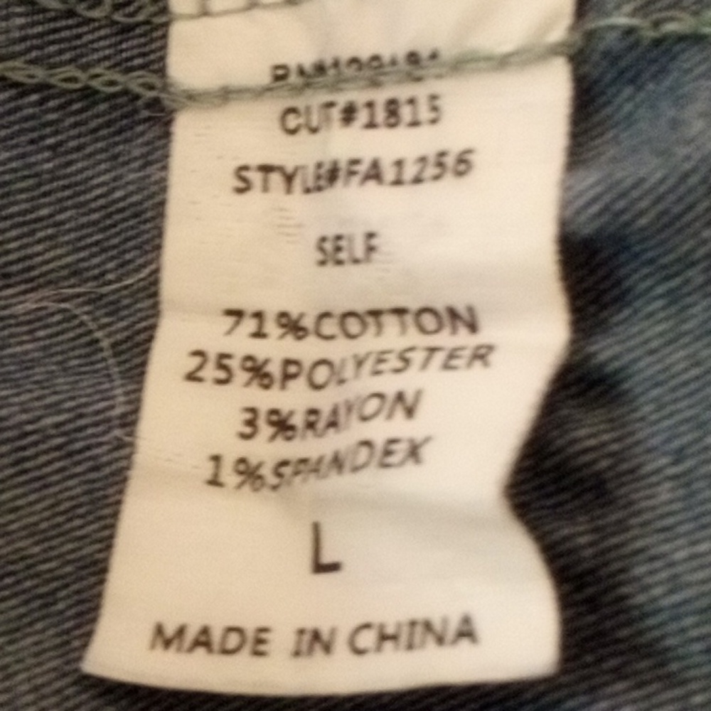 Blue Denim  Top - Size L - Picture 6 of 6